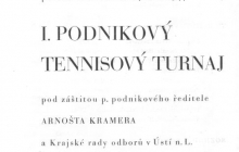Pozvánka na I. Podnikový tenisový turnaj